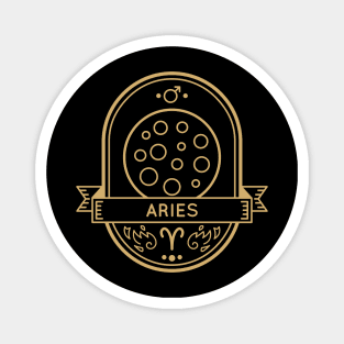 Aries Golden Zodiac Planet Magnet